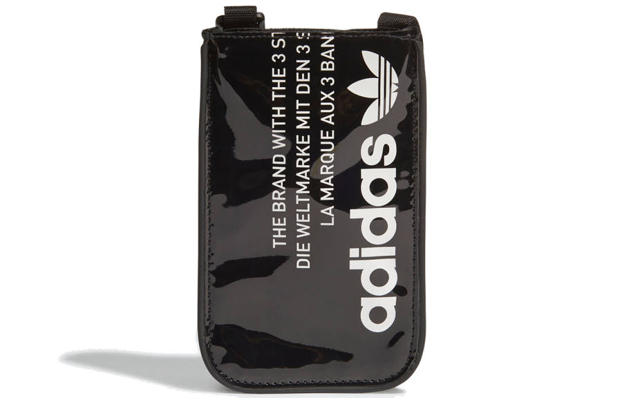 Adidas Originals Artificial Leather Shoulder Bag, Crossbody Bag Regular Unisex Black