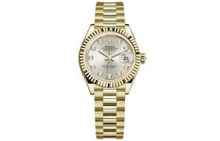 ROLEX Diamond Bezel Lady Datejust Collection Automatic Mechanical Movement Women's Watch 28mm Silver Dial