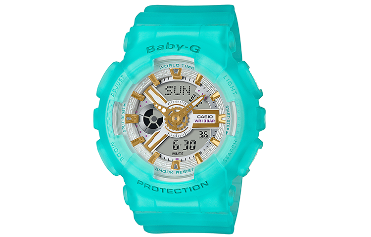 CASIO CASIO BABY G SeaGlassColors Collection Glacier Style Quartz Movement Resin Strap Watch Women's Watch
