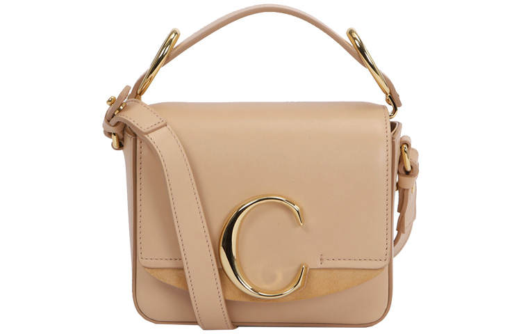Chloé Chloe Calfskin Shoulder Bag, Crossbody Bag, Handbag Mini Women's Pink Apricot