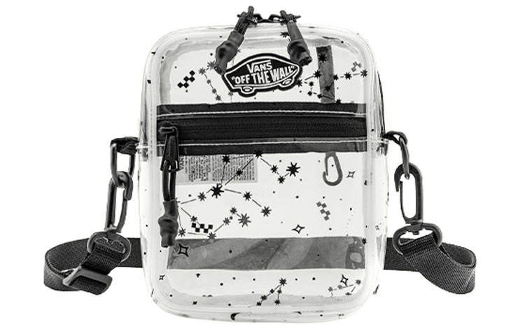 Vans Vans Polyester Shoulder Bag, Crossbody Bag Unisex Semi Transparent