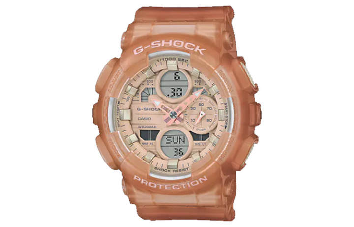 CASIO CASIO Women's Liquid Crystal/Analog Dual Display Series Orange Watch