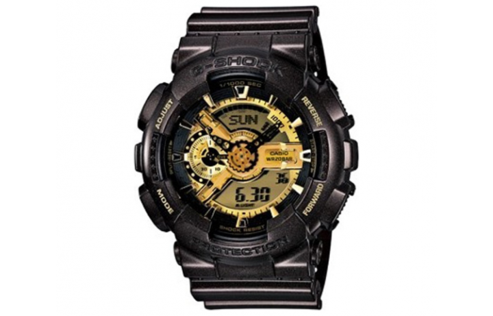 CASIO CASIO Women's Liquid Crystal/Analog Dual Display Series Black Watch GA-110BR-5A