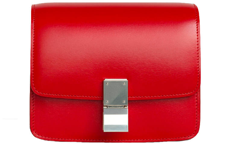 CELINE Classic Bo Polished Cow Leather Handbag, Tofu Bag, Square Bag, Crossbody Bag, Shoulder Bag Small Women's