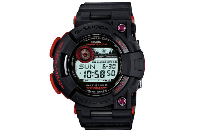 CASIO CASIO G SHOCK 200m Waterproof Solar Quartz Movement Resin Strap Watch Men's Watches Black Dial