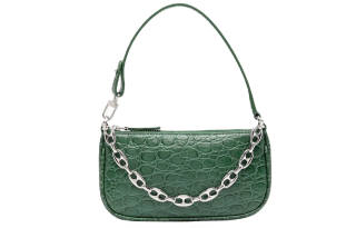 By Far Rachel Leather Handbag, Shoulder Bag Mini Women's Green