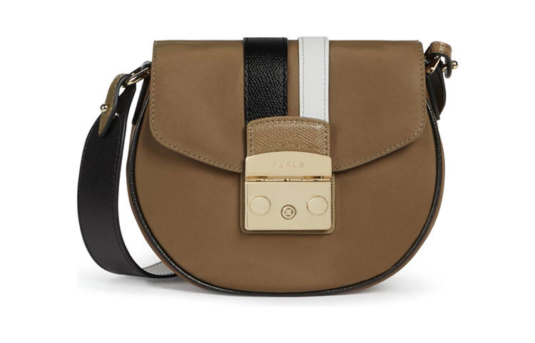 Furla Vintage Nylon Crossbody Bags Mini Women's Brown