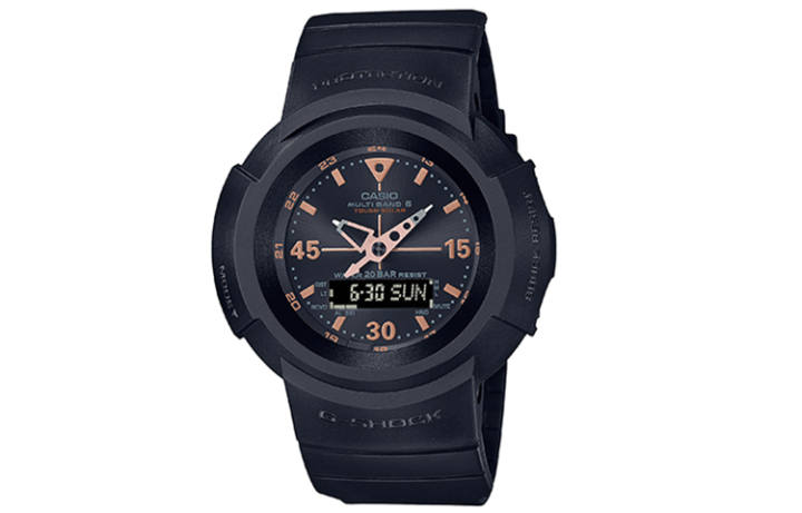 CASIO CASIO Men Liquid Crystal/Analog Dual Display Series 55.2mm Black Watch AWG-M520G-1A9