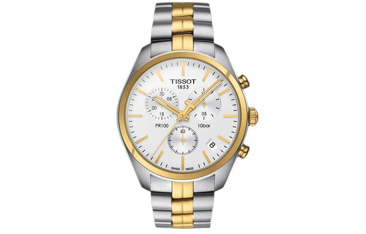 TISSOT PR100 Collection Quartz Movement Men's Watches Watch 41mm Silver Dial Stainless Steel Case