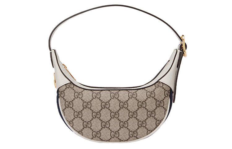 GUCCI Microfiber Shoulder Bag, Handbag, Shoulder Bag Mini Women's Ebony & White
