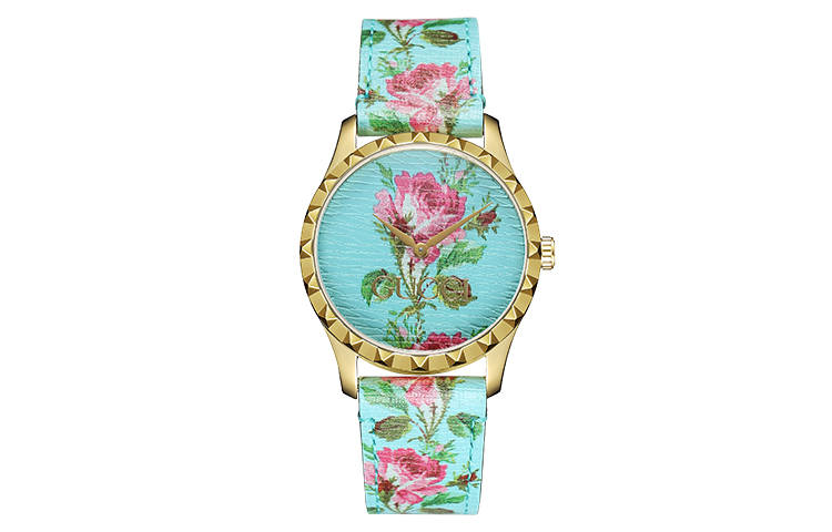 GUCCI G Timeless Collection Wrist Watches Quartz Movement Leather Strap Green Dial Women's Watch