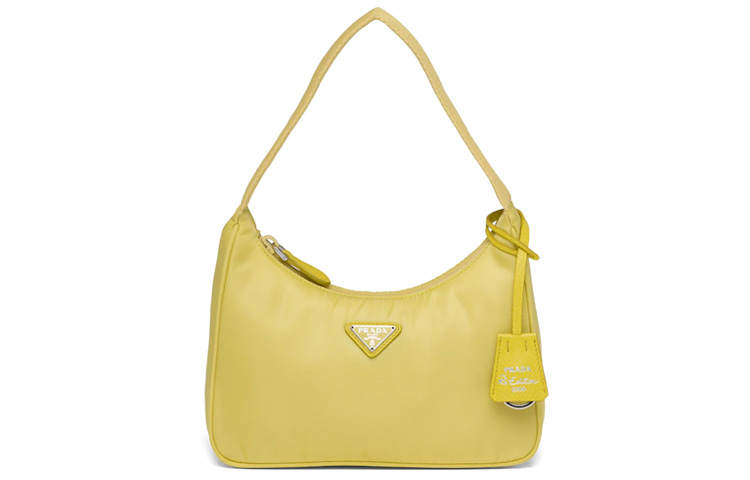 PRADA PRADA Re Edition Nylon Fabric Shoulder Bag Women's Yellow