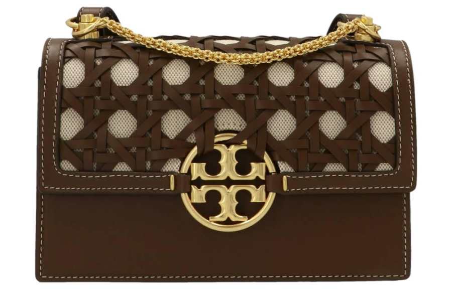 TORY BURCH Miller Cow Leather Shoulder Bag Small Women's Brown