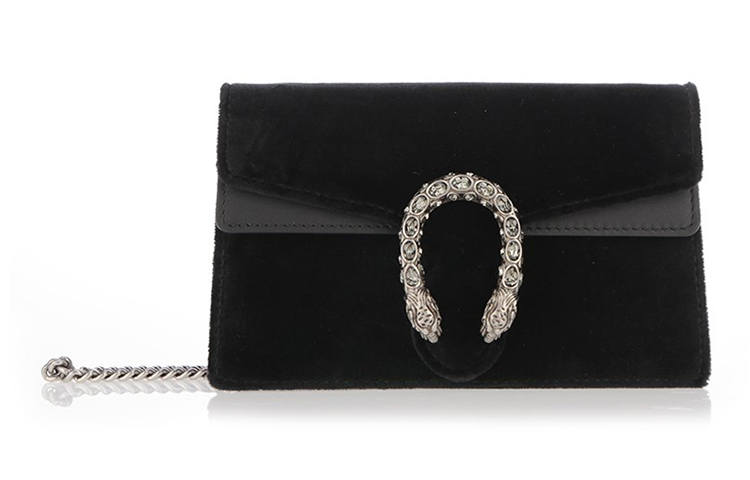 GUCCI Dionysus Velvet Crossbody Bag, Shoulder Bag Women's Black