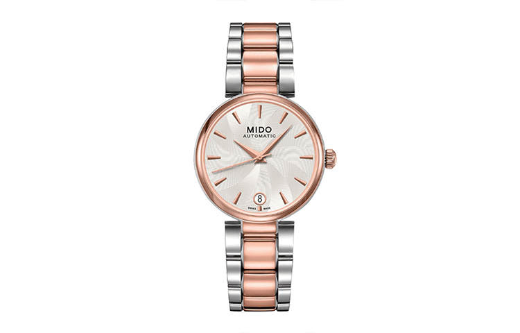 MIDO Baroncelli Collection Automatic Mechanical Movement 50m Waterproof Women's Watch 33mm Silver Dial