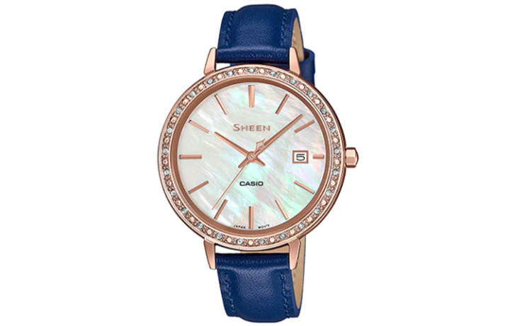 CASIO CASIO Women's SHEEN Mother Of Pearl Color Watch SHE-4052PGL-7A