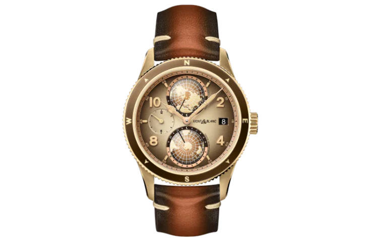 MONTBLANC 1858 Collection Automatic Mechanical Movement 100 M Waterproof Men's Watches Watch 42mm Gold Dial