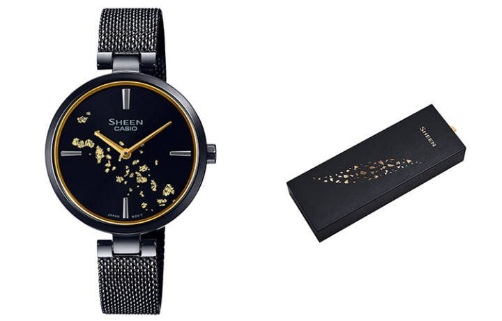 CASIO CASIO SHEEN Japan Culture Box Gold Foil Collection Quartz Movement Composite Material Strap Watch
