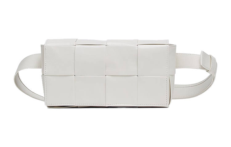 Bottega Veneta Cassette Belt Cow Leather Fanny Pack Mini Men's White