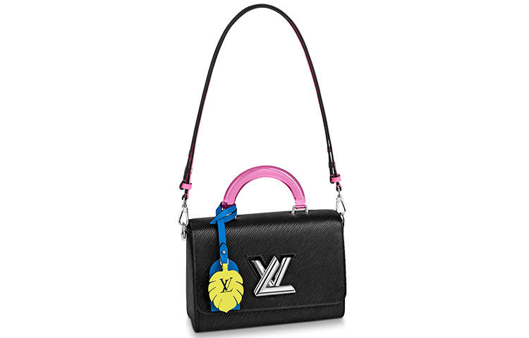 LOUIS VUITTON Twist Epi Grain Leather Shoulder Bag, Crossbody Bag, Handbag Medium Women's Black