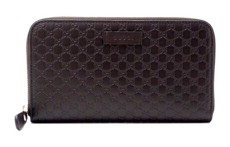 GUCCI GUCCI Leather Wallet Men's Dark Brown