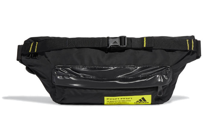 Adidas Adidas Recycled Polyester Plain Weave Fabric Fanny Pack Regular Women's Black