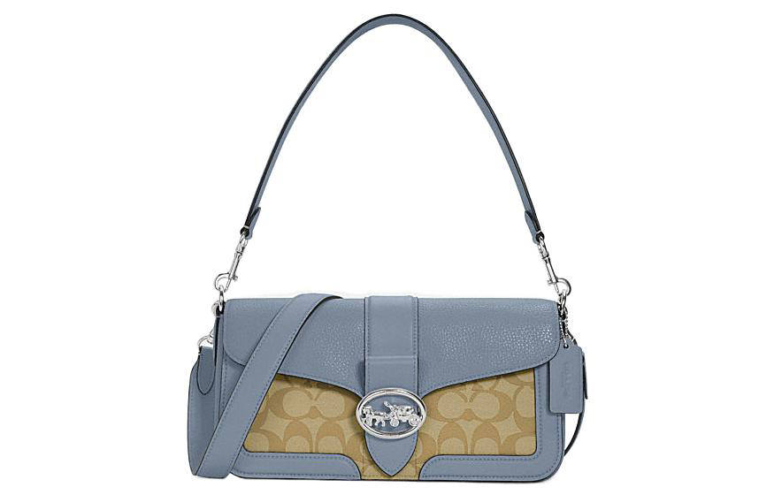COACH COACH Georgie Pebbled Leather With Canvas