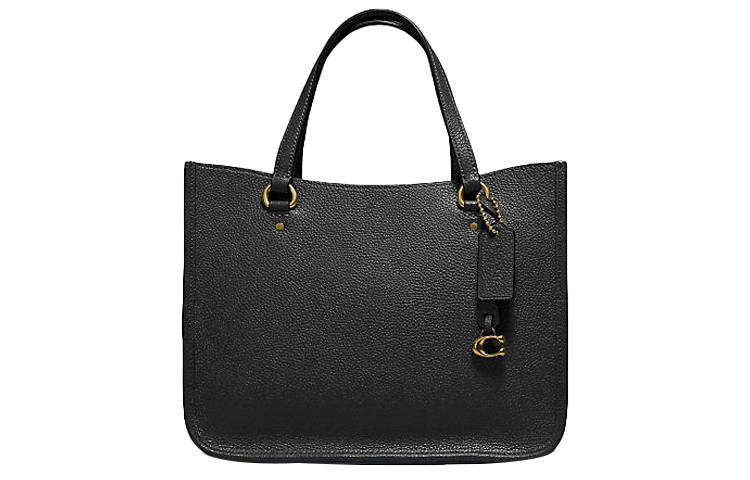 COACH Tyler Leather Handbag, Shoulder Bag, Crossbody Bag Large Women's Pure Black