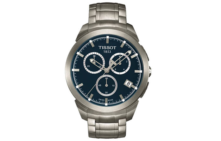 TISSOT PR100 Collection Quartz Movement 100m Waterproof Men's Watches Watch 43mm Blue Dial Titanium Watch Case