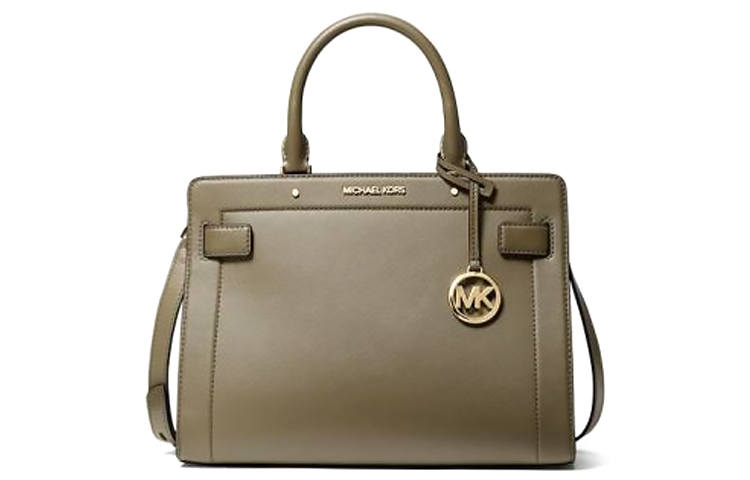 MICHAEL KORS Leather Shoulder Bag, Crossbody Bag, Handbag Medium Women's Army Green