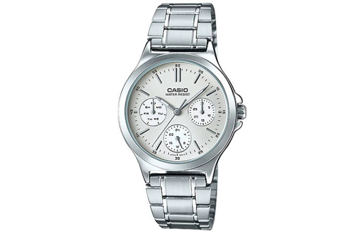 CASIO CASIO STANDARD DRESS 3 Eye Quartz Movement Stainless Steel Strap Watch Women's Watch White Dial