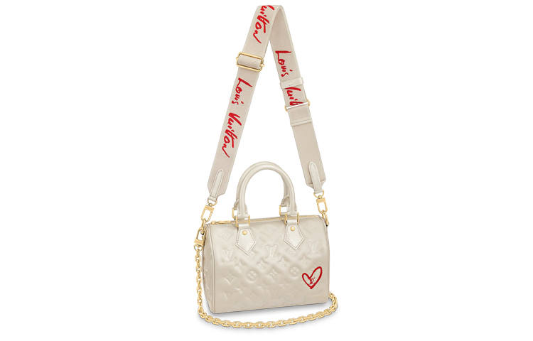 LOUIS VUITTON Fall In LoveSpeedy Lambskin Pillow Bag Handbag Women's Ivory White