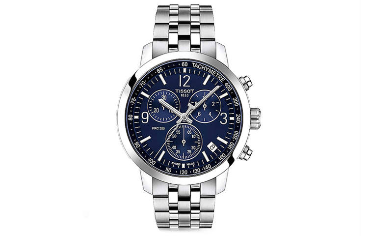 TISSOT PRC 200 Junchi Collection Quartz Movement Men's Watches Watch 42mm Blue Dial Stainless Steel Watchband