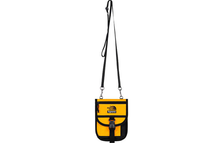 Supreme Supreme X The North Face Collaboration Nylon Cell Phone Pouch, Shoulder Bag, Crossbody Bag Regular Unisex Yellow