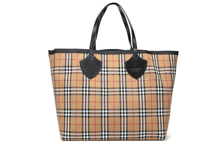 Burberry Fabric Handbag, Shoulder Bag Unisex Classical Style Yellow