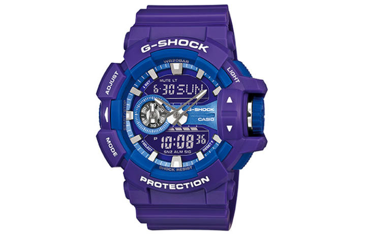 CASIO CASIO Men Liquid Crystal/Analog Dual Display Series Purple Watch GA-400A-6A