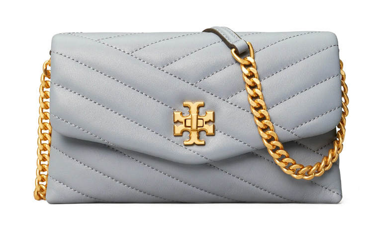 TORY BURCH Kira Sheepskin Flap Bag, Wallet, Shoulder Bag, Crossbody Bag Mini Women's Haze Blue
