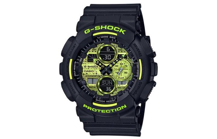 CASIO CASIO Men Liquid Crystal/Analog Dual Display Series Yellow Watch GA-140DC-1A
