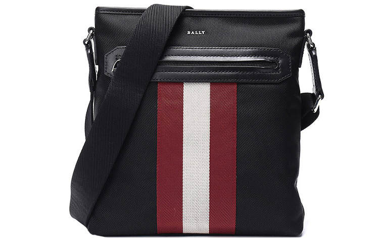BALLY Fabric Crossbody Bag, Shoulder Bag Men's Black