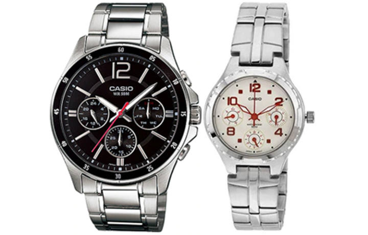 CASIO CASIO Unisex Pair Table Series Silver Watch
