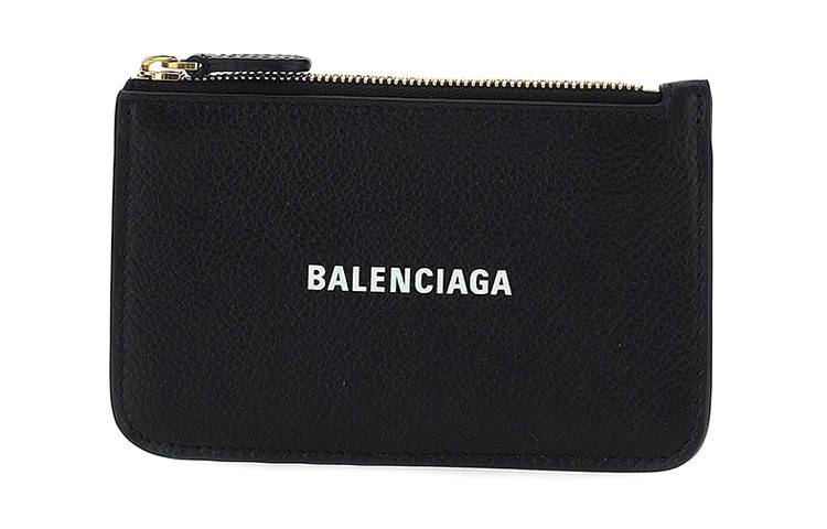 Balenciaga Cow Leather Wallet Women's Black