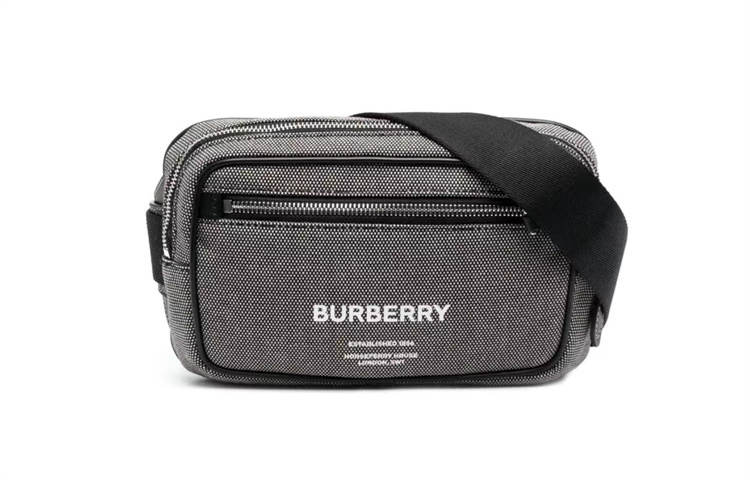 Burberry Cow Leather Sling Bag, Fanny Pack, Shoulder Bag, Crossbody Bag Men's Gray
