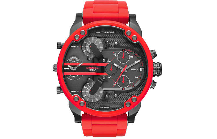 DIESEL MR. DADDY Collection THEDADDIE Wrist Watches Quartz Movement Steel Strap Black Dial Men's Watches DZ7370