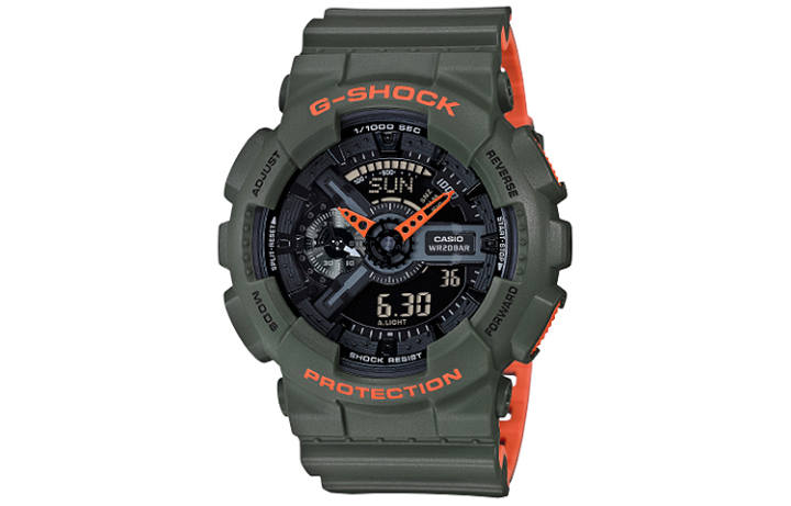 CASIO CASIO Men Liquid Crystal/Analog Dual Display Series Black Watch GA-110LN-3A