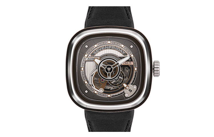 SEVENFRIDAY P Automatic Mechanical Movement Men's Watches Watch 47.6mm Black Dial Stainless Steel Case
