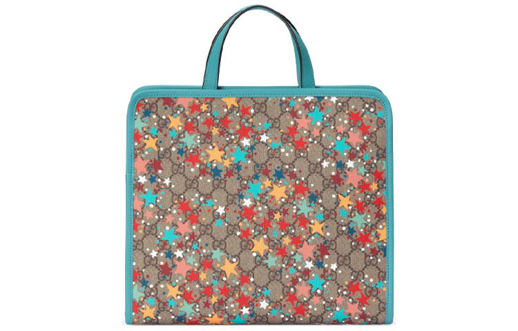 GUCCI GG Supreme Canvas Handbag Kids' Ebony & Blue