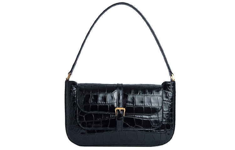 By Far Miranda Cow Leather Shoulder Bag Women's Black