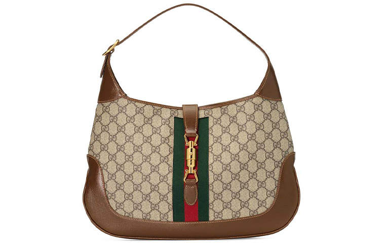 GUCCI Jackie 1961 Leather Crescent Shoulder Bag Shoulder Bag Women's Ebony Brown Multicolor