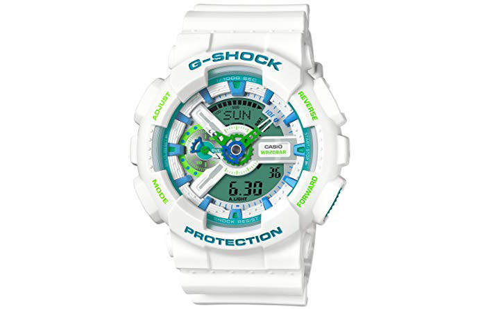 CASIO CASIO Men Liquid Crystal/Analog Dual Display Series White Watch GA-110WG-7A