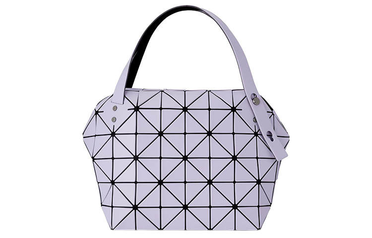 ISSEY MIYAKE Boston Polyester One Shoulder Handbag Women's Taro Purple